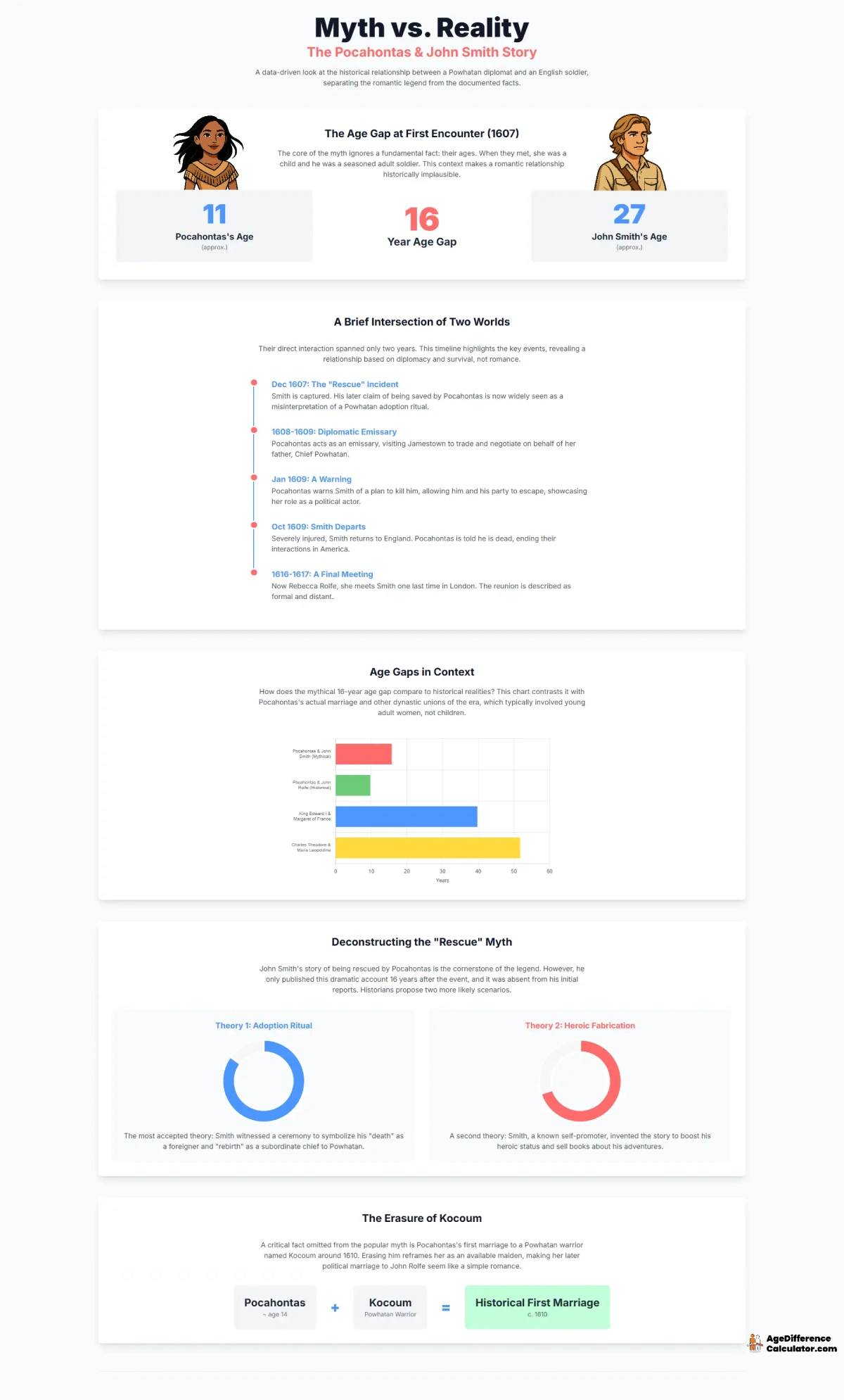 Pocahontas and John Smith Infographic