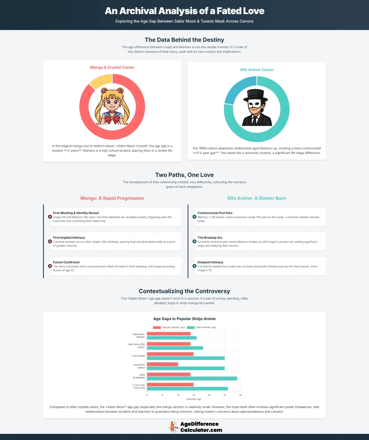 Sailor Moon and Tuxedo Infographic